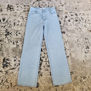 Light Blue Women's Jeans With Crystals